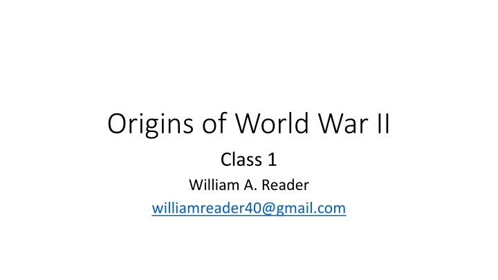 Origins of World War II