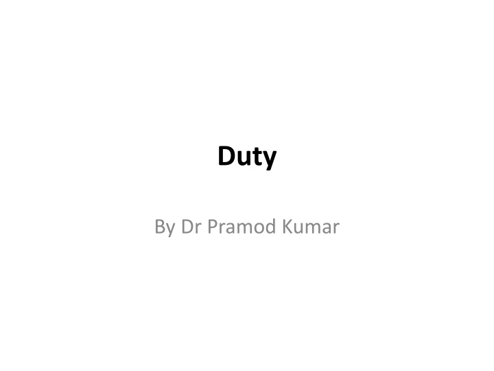 Duties and Obligations in Society