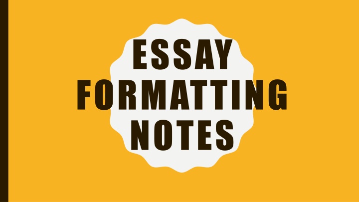 Essay Formatting Tips