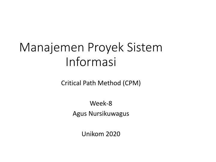 Project Management with PERT/CPM Techniques