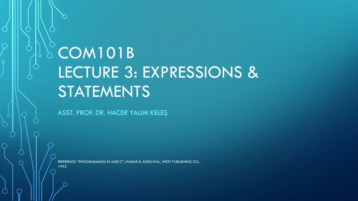 Arithmetic Expressions and Evaluation Guidelines