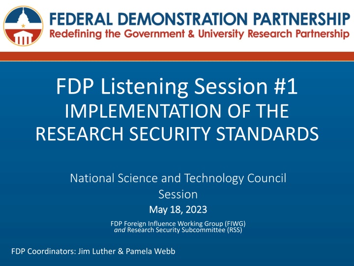 FDP Listening Session #1