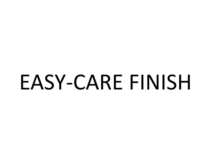 Easy-Care and Durable Press Finishes