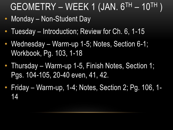 Geometry Lesson Plans Overview