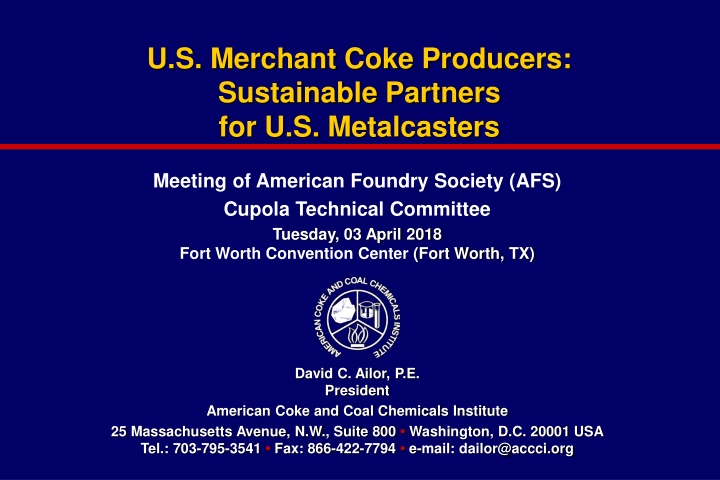 U.S. Coke Industry Overview