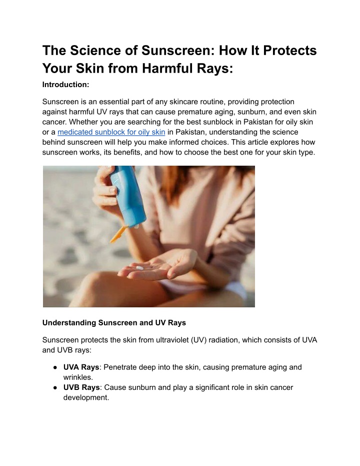 the science of sunscreen how it protects your n.w