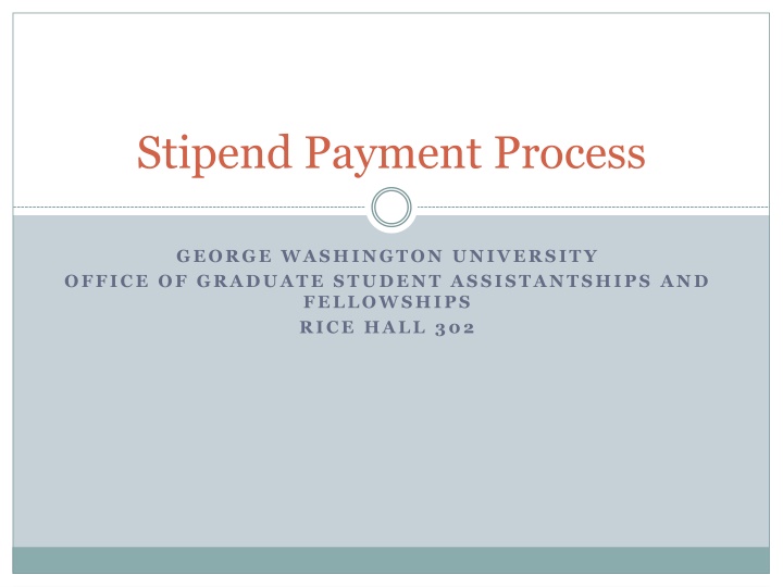 Stipend Payment Process