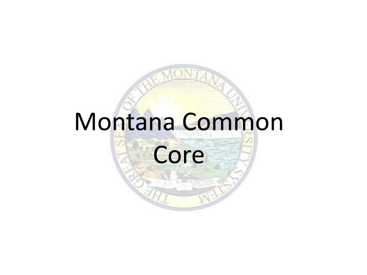 Review and Adoption of Montana Common Core Standards