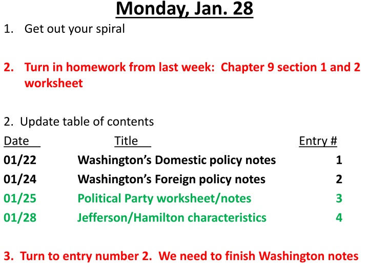 George Washington's Foreign Policy Overview