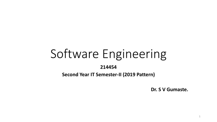 Software Engineering