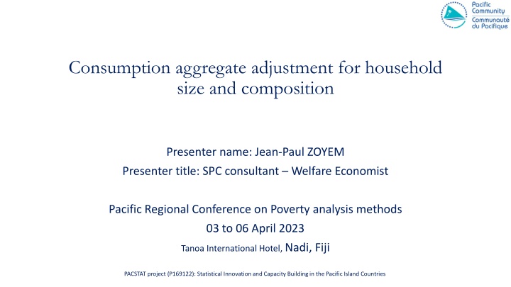 Household Consumption Adjustment for Welfare Analysis