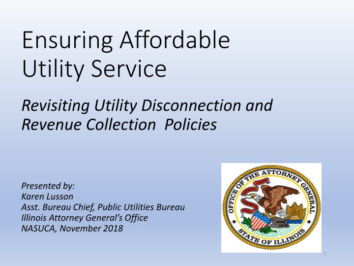 Ensuring Affordable Utility Service - Revisiting Disconnection and Revenue Collection Policies