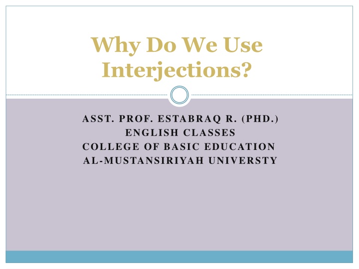 Interjections in Writing