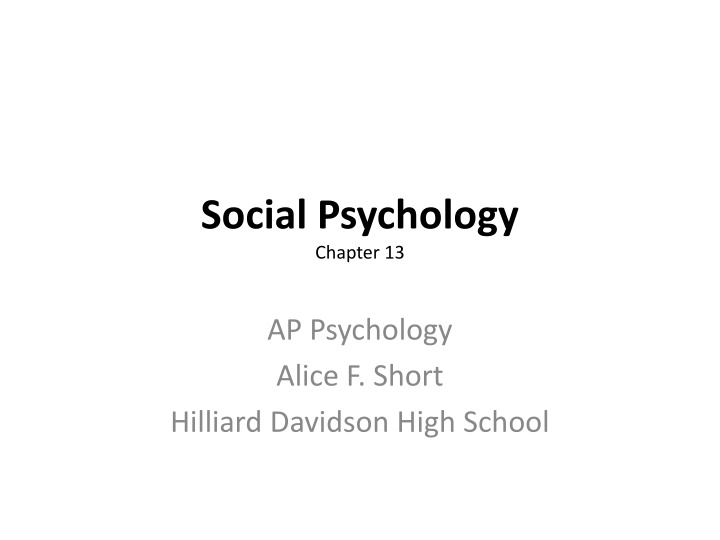 Social Psychology in AP Psychology - Understanding Social Cognition and Behavior