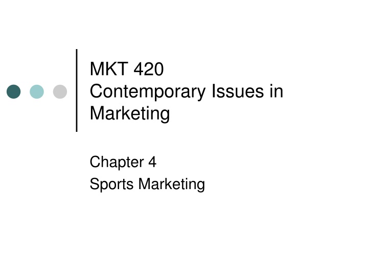 MKT 420  Contemporary Issues in  Marketing