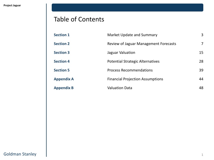 Table of Contents