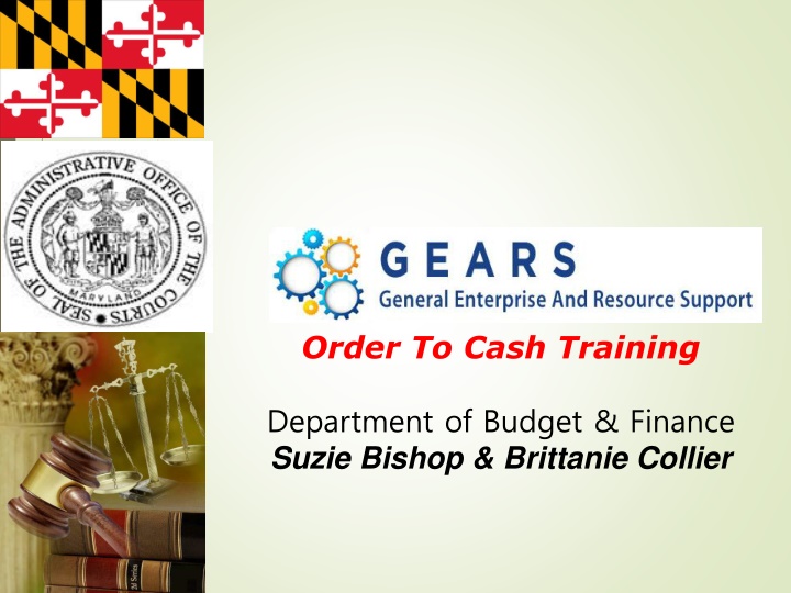 Order to Cash Training - Department of Budget & Finance