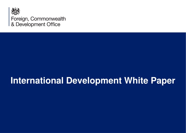 International Development White Paper Key Messages