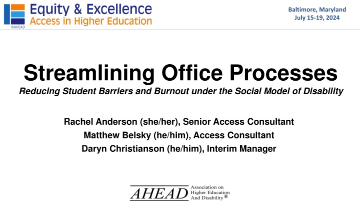 Streamlining Office Processes