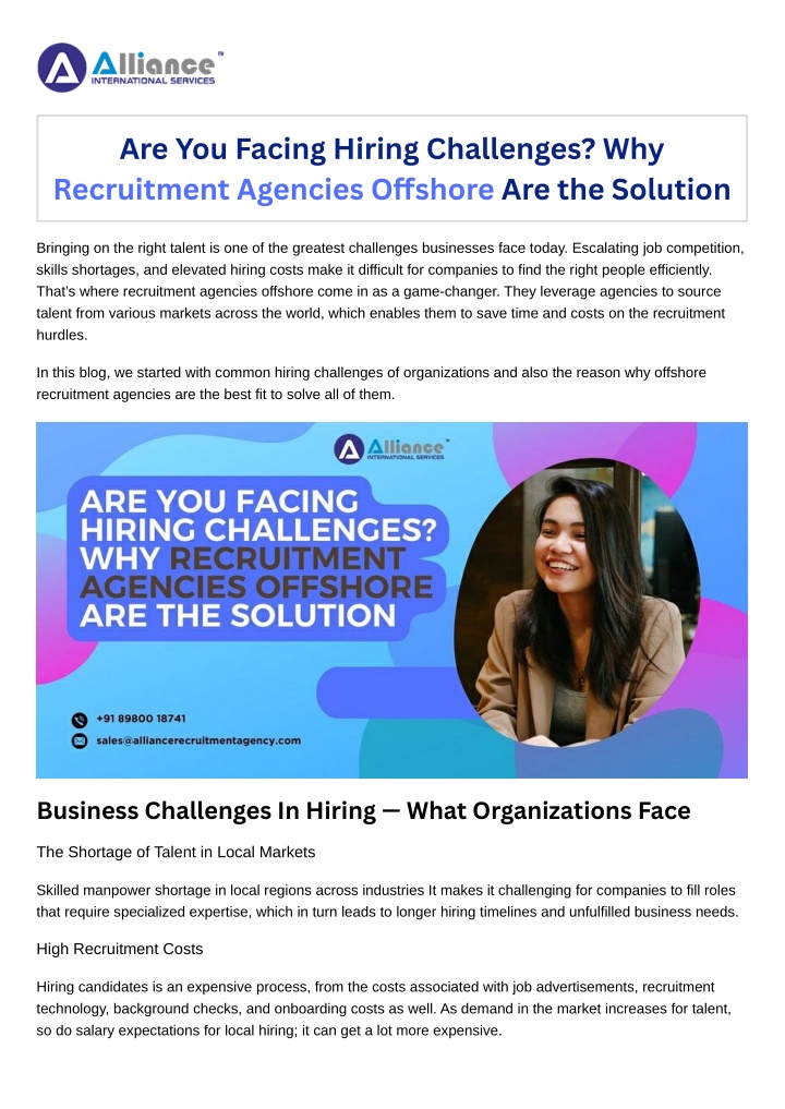 are you facing hiring challenges why recruitment n.w