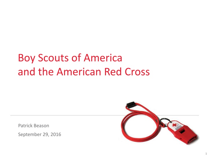 Boy Scouts of America and American Red Cross Agreement