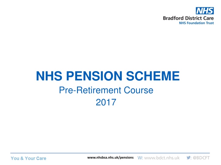 NHS Pension Scheme Overview and Calculation Examples