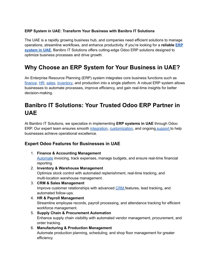 erp system in uae transform your business with n.w