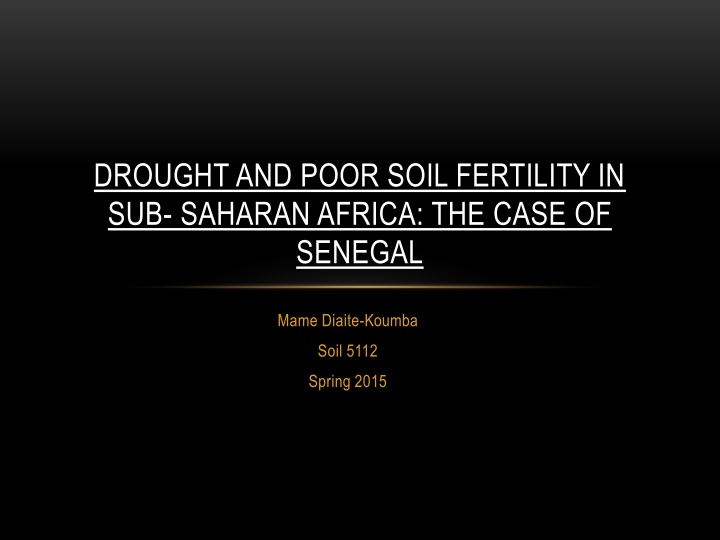 Addressing Soil Fertility Challenges in Senegal