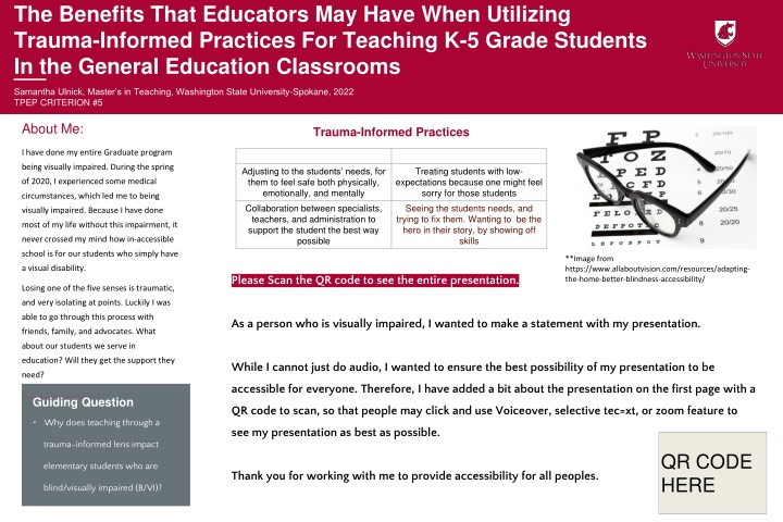Benefits of Trauma-Informed Practices for Educators of K-5 Students