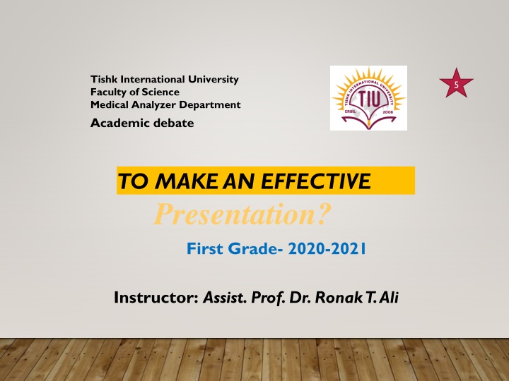 Effective Presentation Skills Training