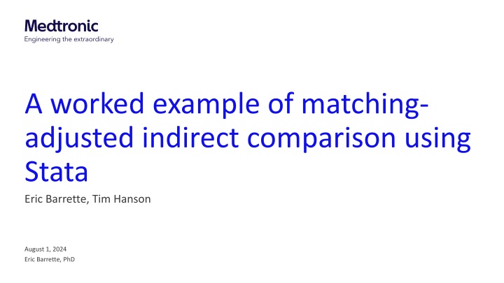 Matching-Adjusted Indirect Comparison Using Stata
