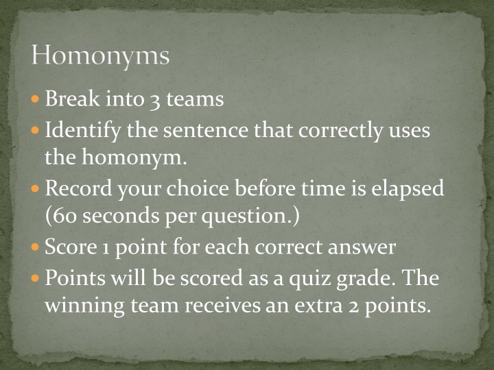 Homonyms