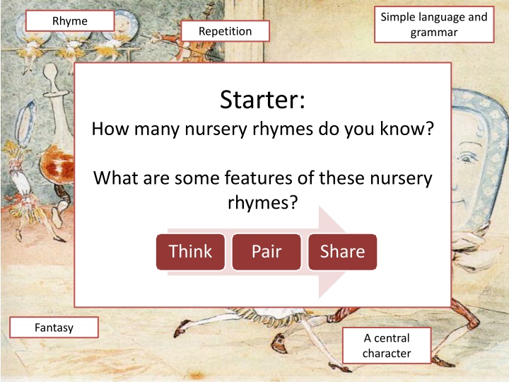 Nursery Rhymes Exploration: Features and Fantasy