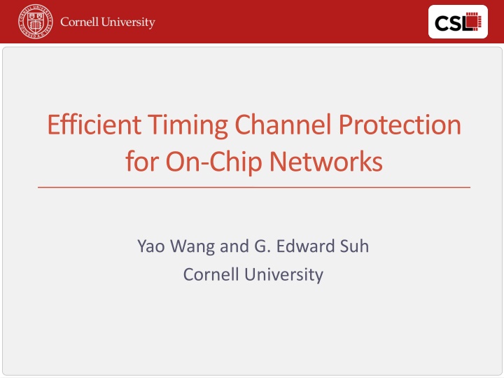 Efficient Timing Channel Protection  for On-Chip Networks