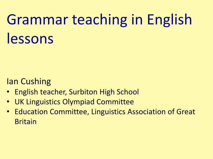 Enhancing Grammar Instruction for Effective Learning