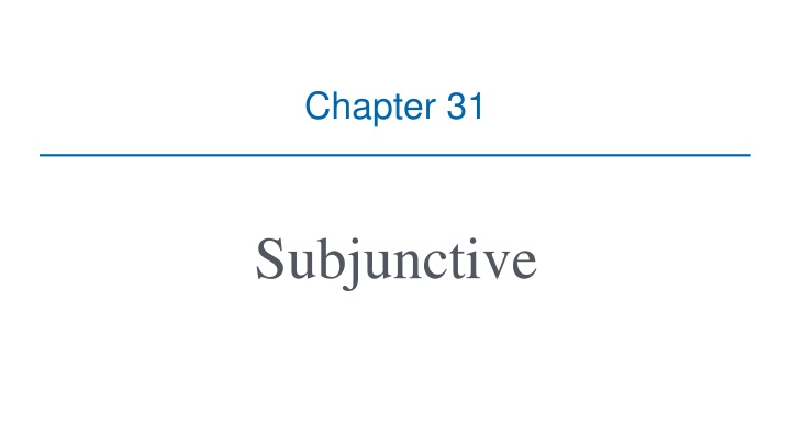 Subjunctive