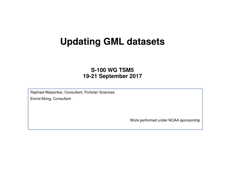 Updating GML datasets