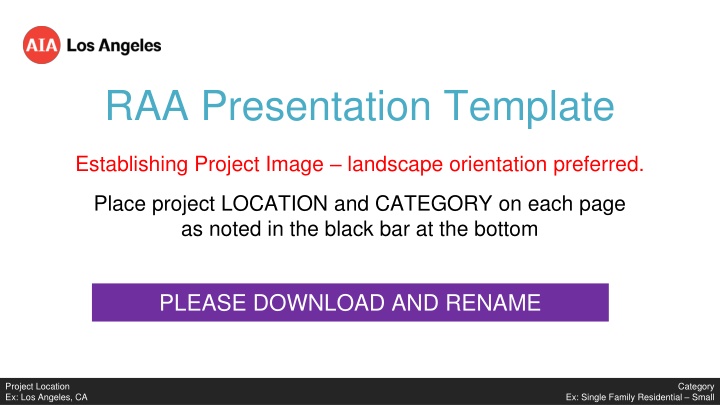 Establishing Project Image with Preferred Landscape Orientation