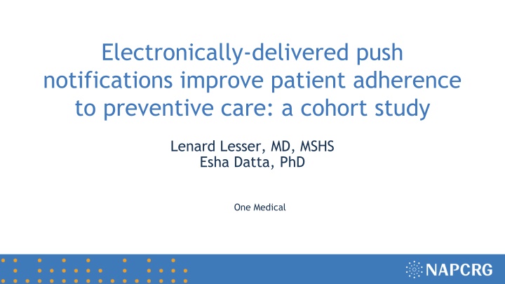 Push Notifications Improve Patient Adherence to Preventive Care