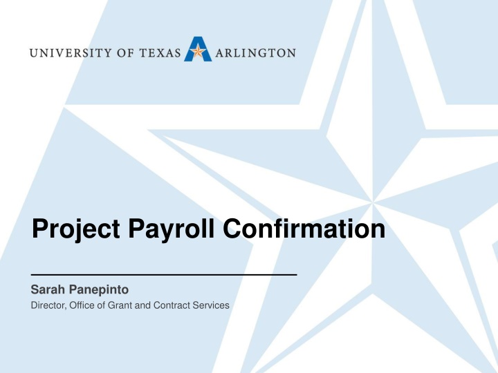 Project Payroll Confirmation for Compliance with 2CFR Part 200