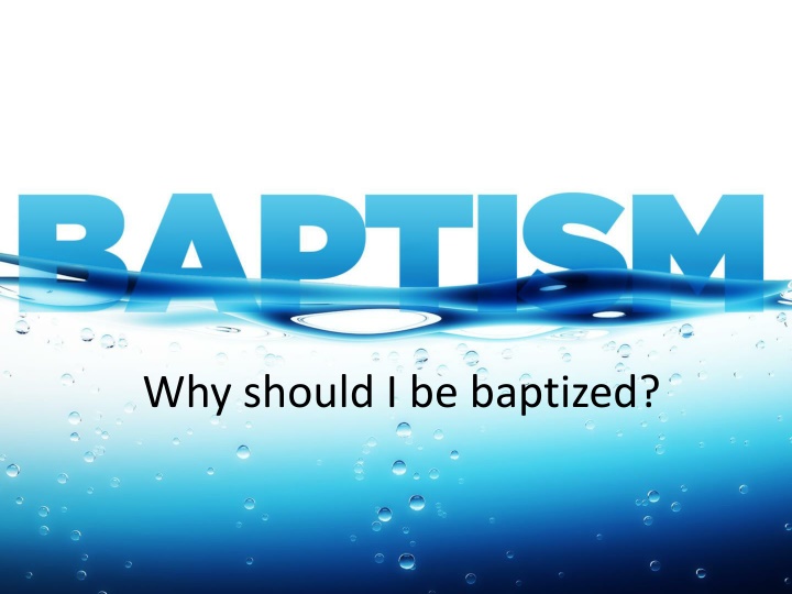 Importance of Baptism in Salvation Process