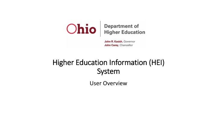 Overview of New Higher Education Information System