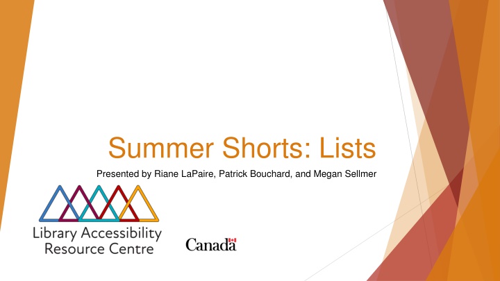 Summer Shorts: Lists