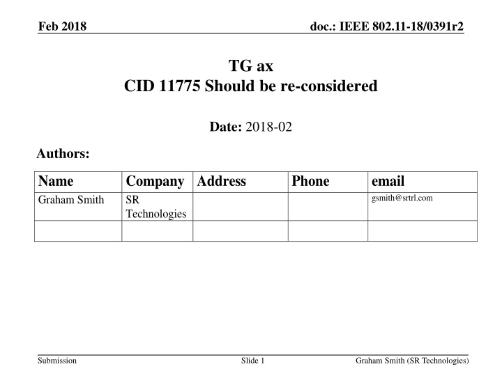 TG ax CID 11775 Should be re-considered