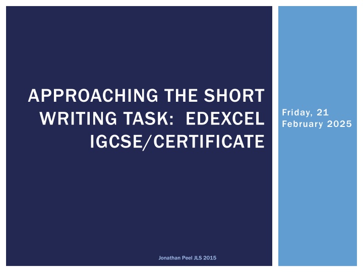 Approaching Short Writing Task: Important Event Descriptions