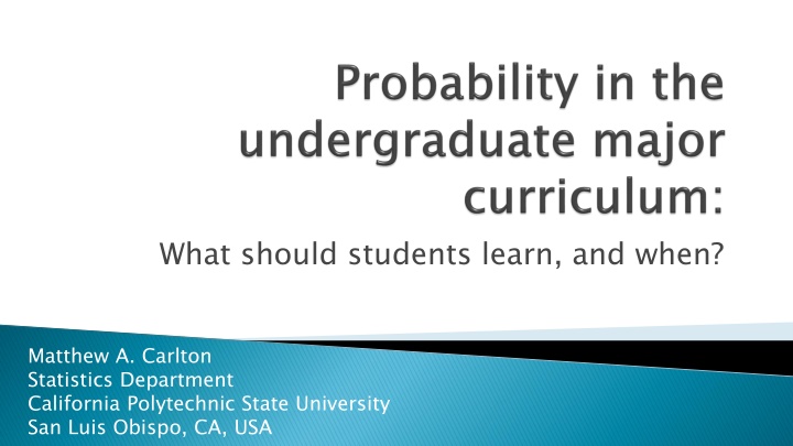 What should students learn, and when?