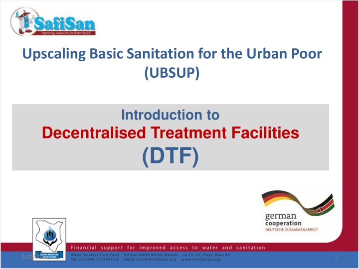 Introduction to Decentralised Treatment Facilities