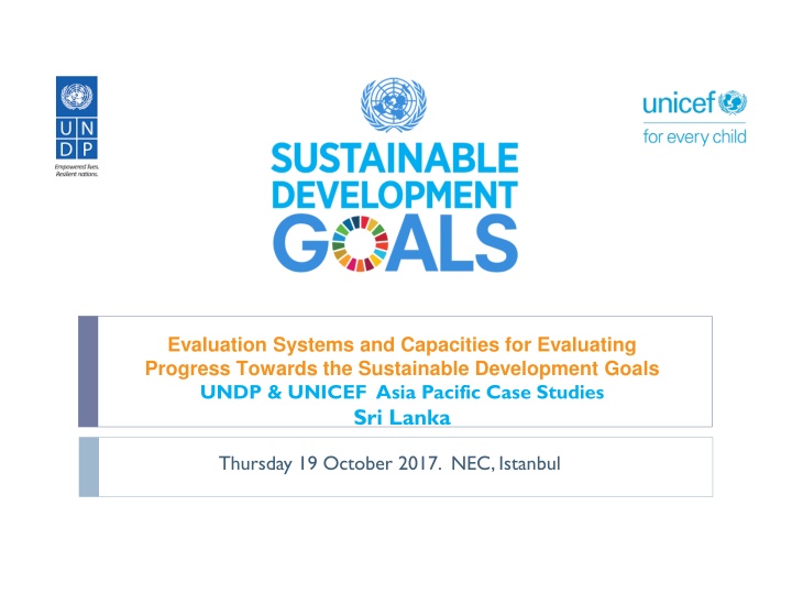 Progress Towards Sustainable Development Goals in Sri Lanka