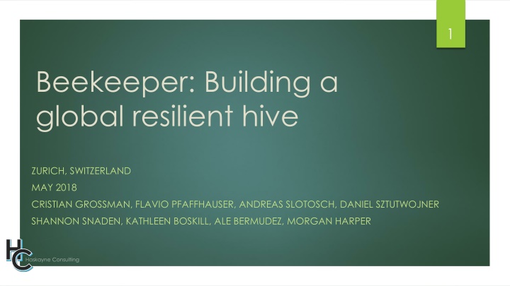 Building a Global Resilient Hive in Zurich