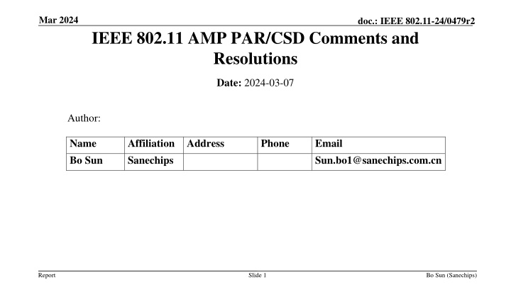 - Title: IEEE 802.11-24/0479r2 AMP PAR Comments & Resolutions